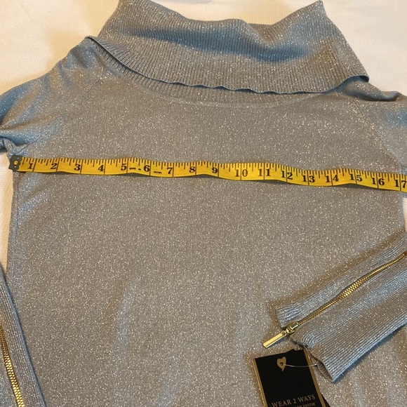 Thalia Sodi Shimmering Long Sleeve Wear 2 Ways size XS - Picture 10 of 11